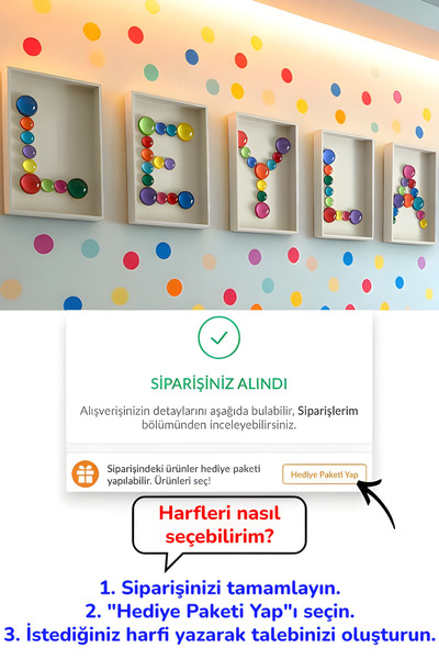 Wallibex Wallnom Bold - Harf Duvar Tablosu