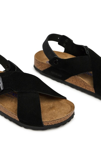 Birkenstock Jumpsuit Suede Leather Women's Black Sandals 1029779 Snikstra