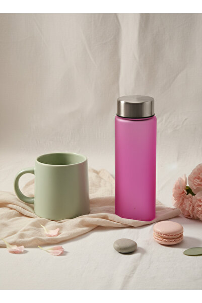 Blissra 550 ml Matte Glass Water Bottle – Colored Translucent Glass Flask