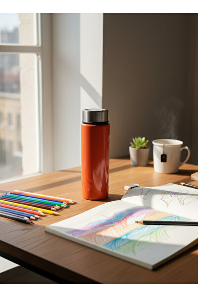 Blissra 550 Cc Glass Flask – Metal Lid, Leak-Proof Water Bottle