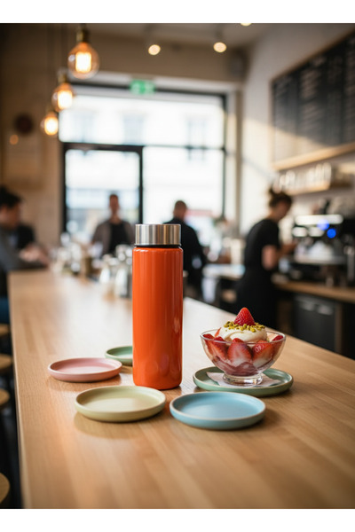 Blissra 550 Cc Glass Flask – Metal Lid, Leak-Proof Water Bottle