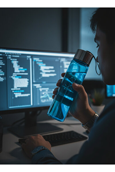 Blissra Borosilicate Glass Flask 450 ml – Metal Lid & Rope, Leak-Proof, Healthy Water Bottle