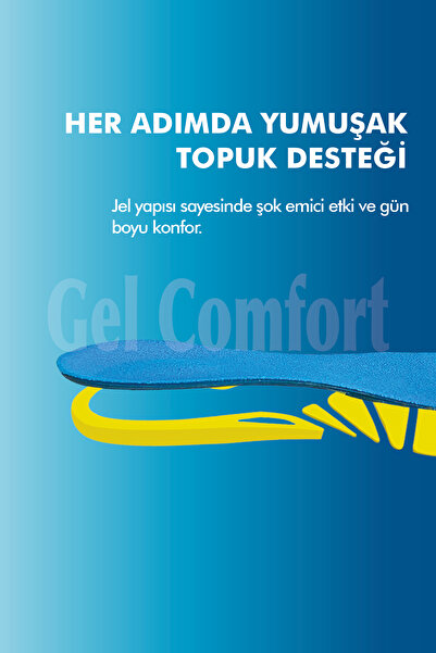 Gel Comfort GC14 | Yumuşak Jel, Rahat, Konfor, Günlük ve Spor Ayakkabılar İçin Ortopedik Destekli İç Tabanlık