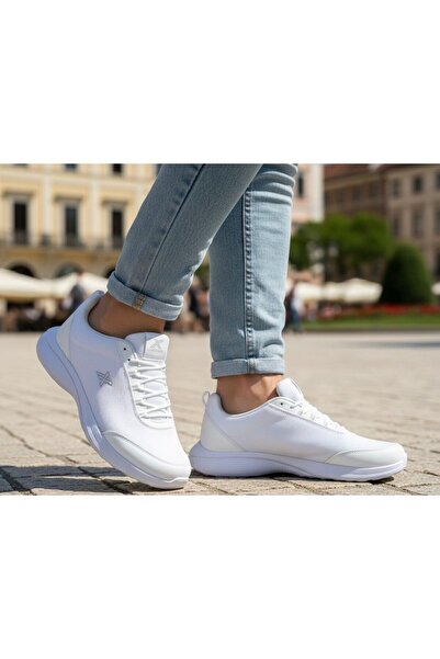 LUTTOON Λευκά αθλητικά παπούτσια Άνετα που αναπνέουν εύκαμπτα Ανδρικά αθλητικ...