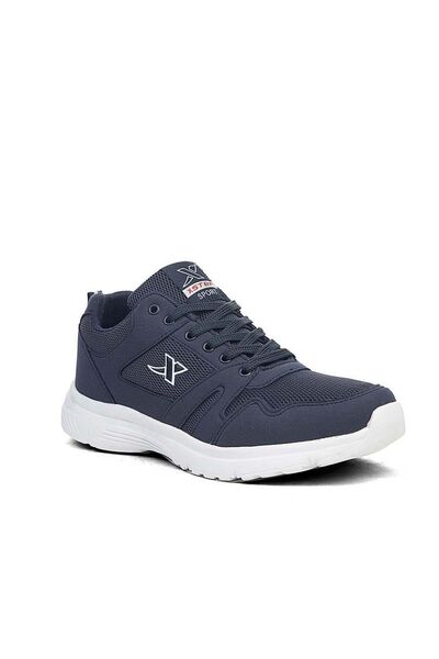 Budaks Men's Navy Blue Light Sole Lace-Up Sports Shoes 06