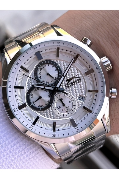 Slazenger Steel Cord Steel Case 10 Atm Inner Dial Functions Active Men's Wristwatch Esl.2501.2.01