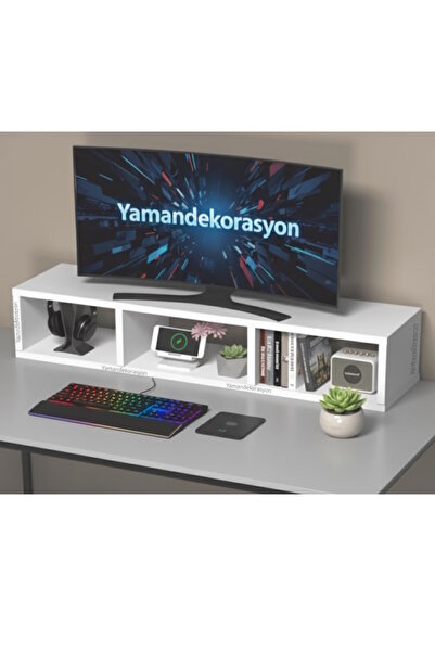 yamandekorasyon bilgisayar pc monitör yükseltici raflı