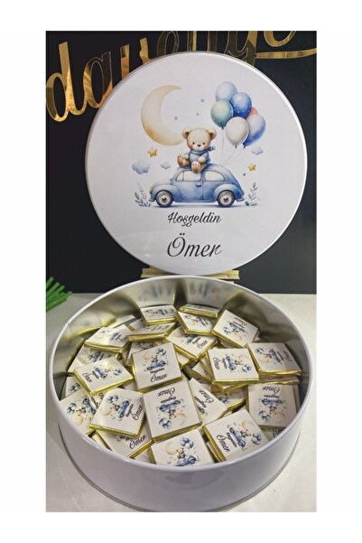 Nehir 50 Adet İsme Özel Bebek Madlen Sütlü Çikolata
