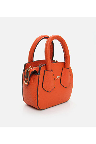 Hotiç Women's Leather Orange Mini (Crossbody) Bag