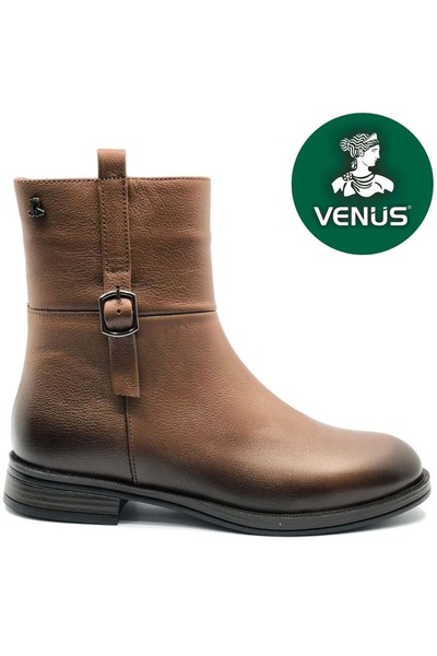 Venüs Cizme Western pentru femei din piele naturală cu detaliu Trok 2552701K ...