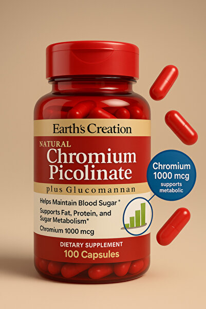 Earth's Creation Chromium Picolinate Plus Glucomannan