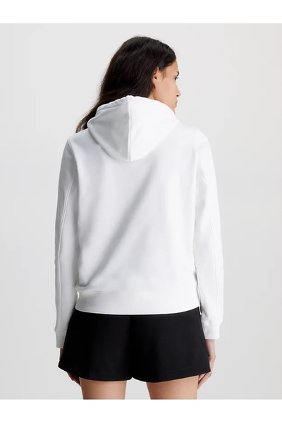 Calvin Klein Kapüşon Yaka Beyaz Kadın Sweatshırt