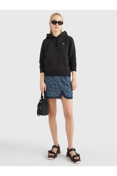 Tommy Hilfiger Tjw Regular Fleece Hoodie Women's Black Sweatshirt Dw0Dw09228Bds