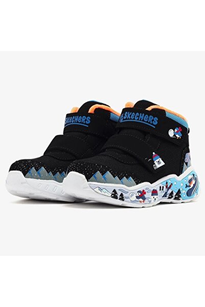 SKECHERS Play Scene Frosty Pals 407319N Ortopedik Bebek Çocuk Bot SİYAH