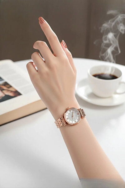 MİLABELLA Alaska Rosegold Rengi Yuvarlak Minimal Kadın Kol Saati