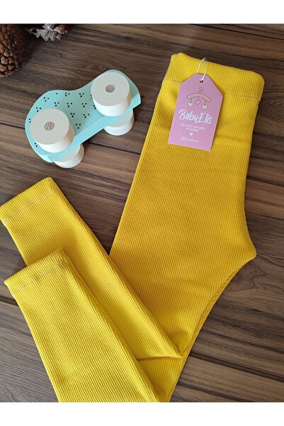 Babyelisco Fitilli çocuk tayt sarı kaşkorse