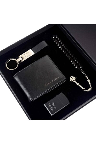 Kalemedair Kişiye Özel Hediyelik Exclusive Cüzdan Çakmak Anahtarlık ve Tespih...