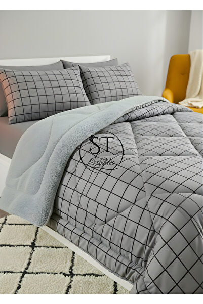 Shopyteks Double Welsoft Puffi Quilt 195X215 |   2 Pieces with Pillowcases |   Cotton % Puffi