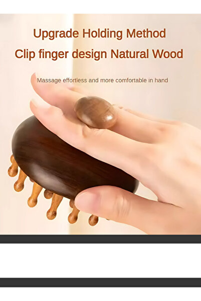 TRENZ TRENZ Wooden Scalp Massager Comb, Body Pain Relief Massage Tool