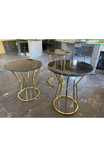 marmora home 3lü Zigon Mermer Sehpa