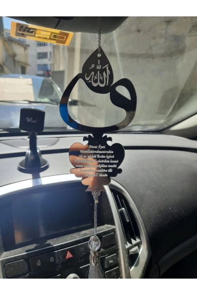 RetroLazer Ayna Pleksi Araba Dikiz Aynası Süsü Gümüş A3