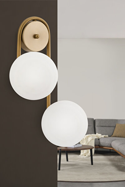 avimonaydınlatma MANOLA 2'Lİ BEYAZ GLOB CAMLI BEYAZ MODERN APLİK