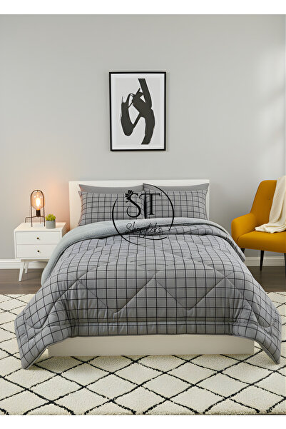 Shopyteks Double Welsoft Puffi Quilt 195X215 | 2 Pieces with Pillowcases | Cotton % Puffi