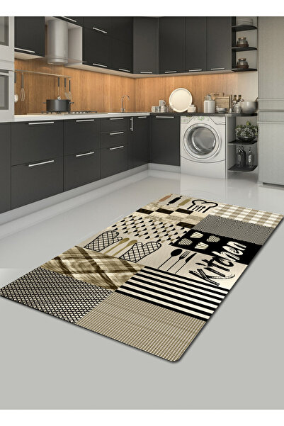 Ardizayn Kitchen, , (133X190 CM) Bambu Pamuk Dokuma Taban, Yıkanabilir Mutfak...