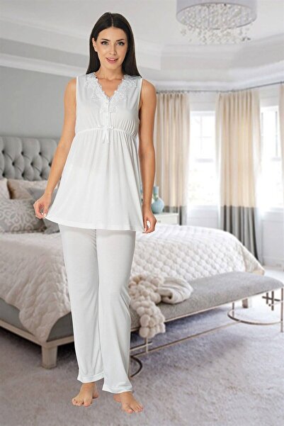 ByLohusa Σετ πιτζάμες εγκυμοσύνης Effortt Ecru