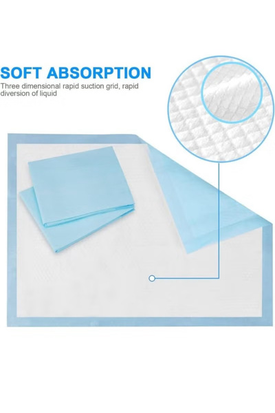 Generic 40-Pieces 60x60 cm Disposable Underpads, Absorbent Incontinence Bed, Changing Mat For, Kids