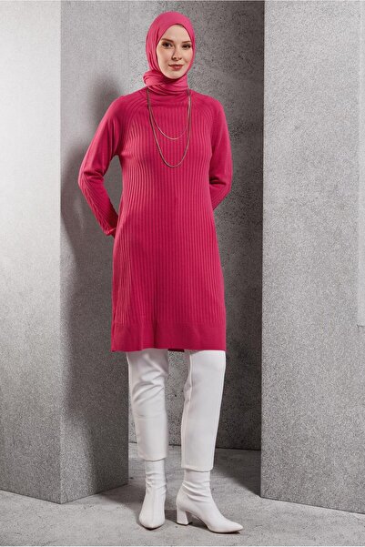 Alvina Ankle Collar Knitting Tunic 44930