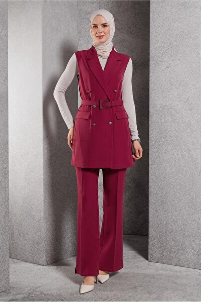 Alvina 45233 Model Belted Pants Set