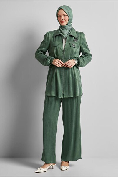 Alvina Belted Pants Suit 45482
