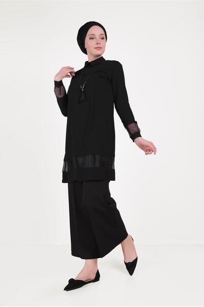 Alvina 40480 Модель прозора туніка з тюлевими деталями