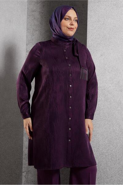 Alvina Binding Detailed Jacquard Tunic 20635
