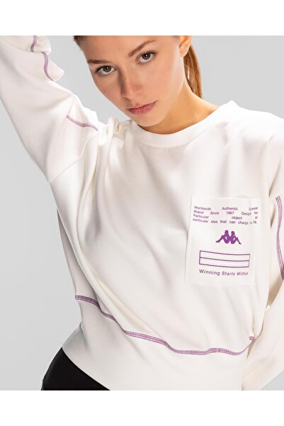Kappa Authentic Kage Sweatshirt Women's White Regular Fit Sweatshirt