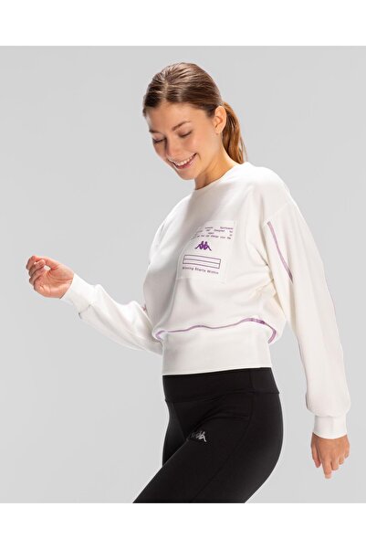 Kappa Authentic Kage Sweatshirt Women's White Regular Fit Sweatshirt