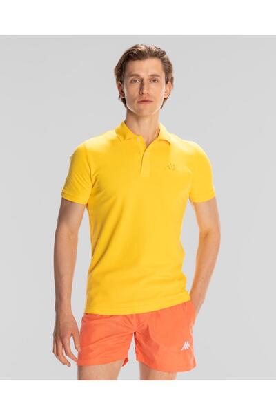 Kappa Men's Yellow Polo Neck T-shirt - Authentic Ferior, Regular Fit