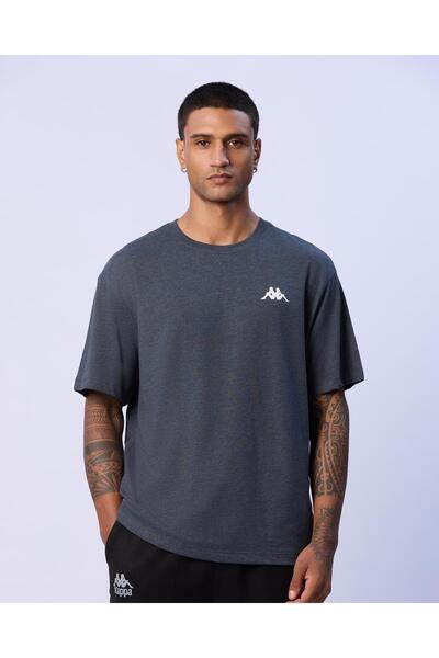 Kappa Mateo Erkek Antrasit Oversize Fit Tişört