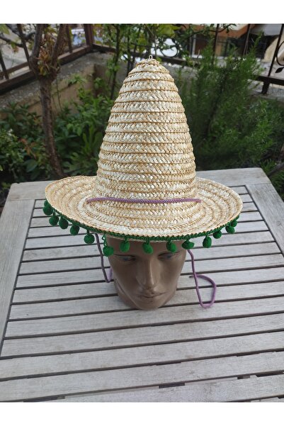AKTEZ-EL Pălărie mexicană originală din paie pentru copii