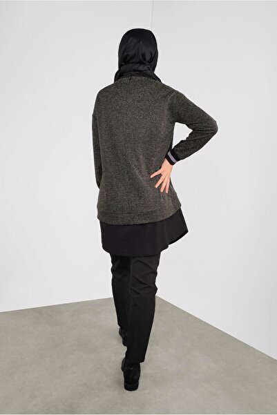 Alvina MANŞETLERİ LASTİKLİ İKİ GÖRÜNÜMLÜ TUNİK 41279