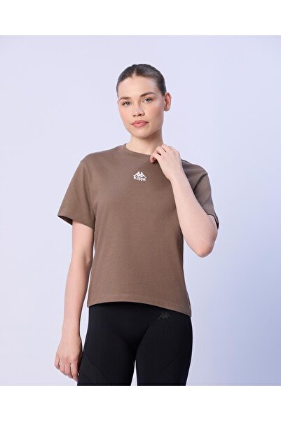 Kappa Lisa Kadın Kahverengi Regular Fit Tişört