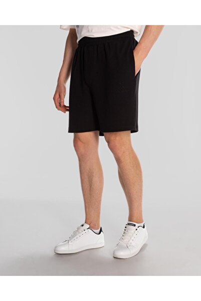 Kappa Ανδρικό μαύρο σορτς με κανονική εφαρμογή Tolgana Short