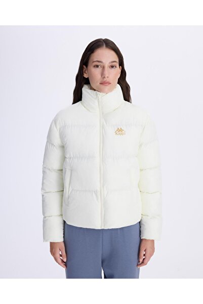 Kappa Authentic Arya Kadın Beyaz Regular Fit Şişme Mont