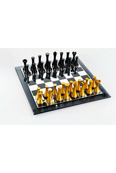 FİYA STORE Aurex Imperium Lüks Satranç Takımı – El Yapımı Ceviz Kaplama, Kris...