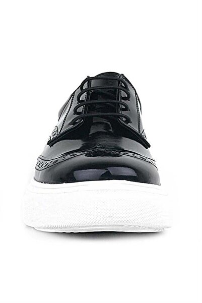 Rakerplus Black Patent Leather White Sole Oxford Children's Classic Shoes
