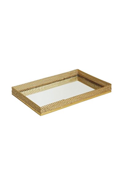 Lucky Art Gold Burmalı Tray 41X26 cm