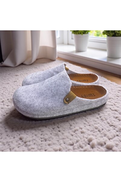 Twigy Tam Ortopedik Keçe Erkek Ev Terliği