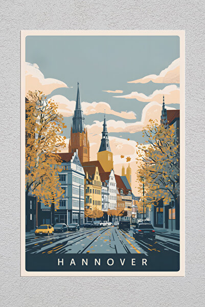 Lucena Pictură decorativă de perete vintage cu imprimeu metalic Hannover Germania