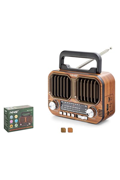 NNS NS7117BT Bluetooth Nostaljik FM Radyo TWS USB TF Taşınabilir Hoparlör